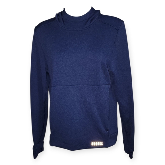 NOBULL  Arctic Polartec Pullover Fleece Deep Blue Sweatshirt Hoodie - Women's - Picture 2 of 11